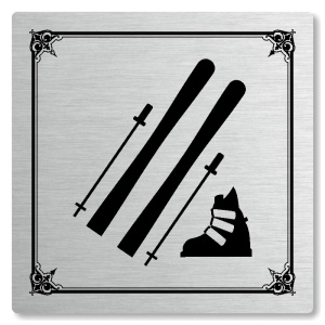 Lyžárna, 80x80mm, stříbrná, Nebraska